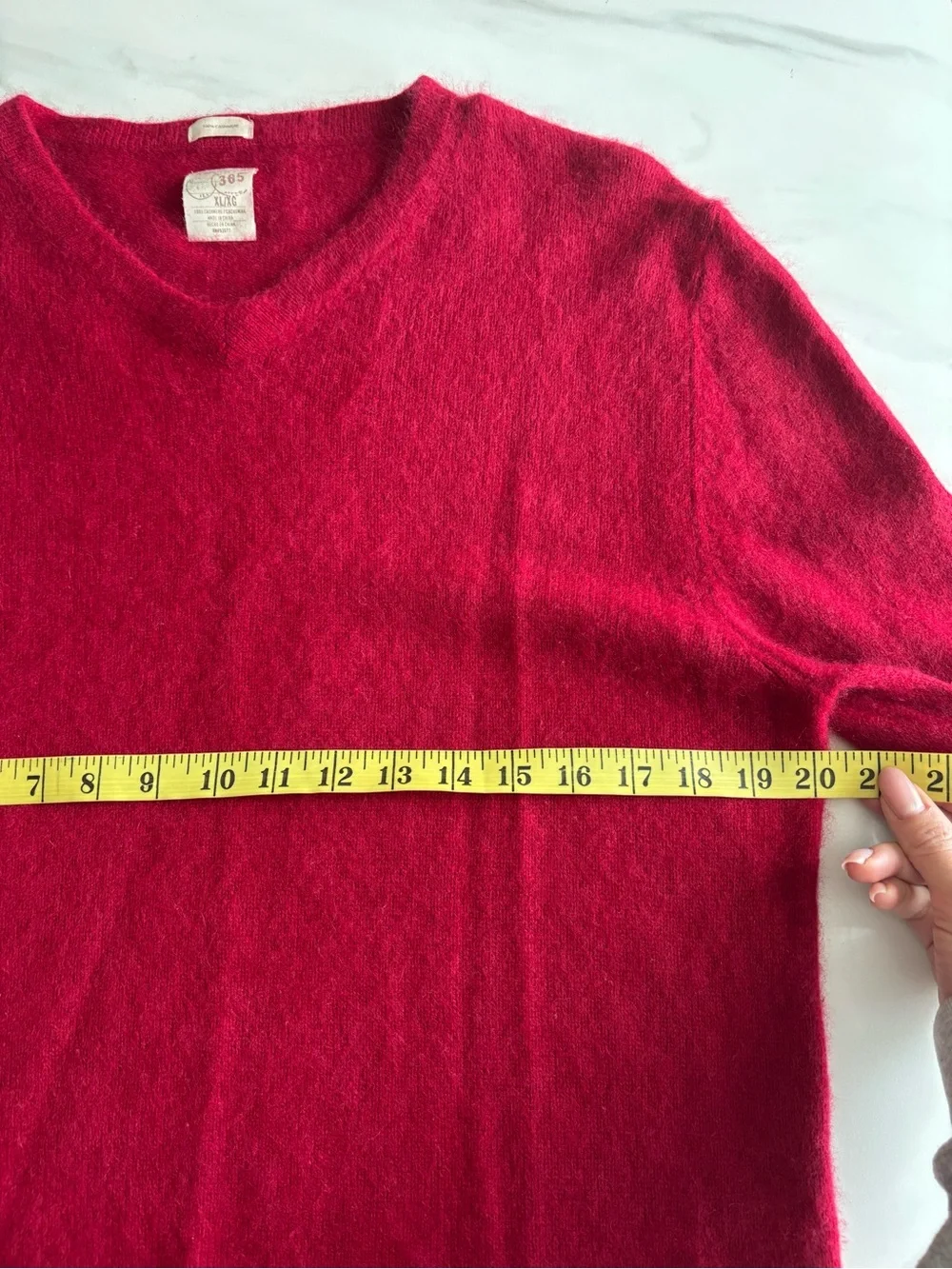 Article 365 Bright Red Crewneck Cashmere Sweater Sz XL